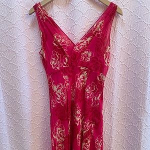Deadstock Vintage Ann Taylor Pink Floral Silk Dress